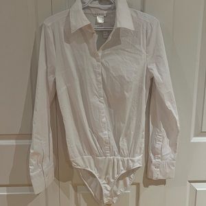 Venus White, buttoned  Long sleeve Bodysuit